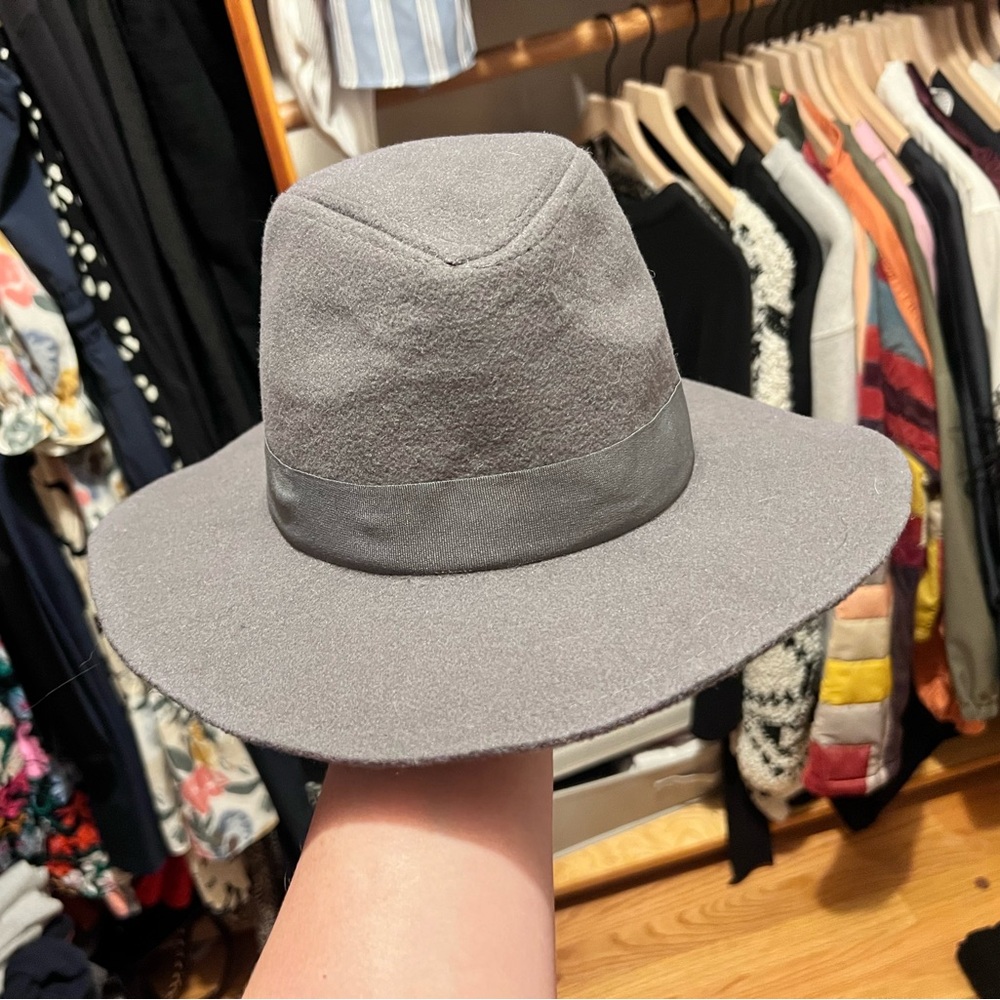 Grey Brimmed Hat
